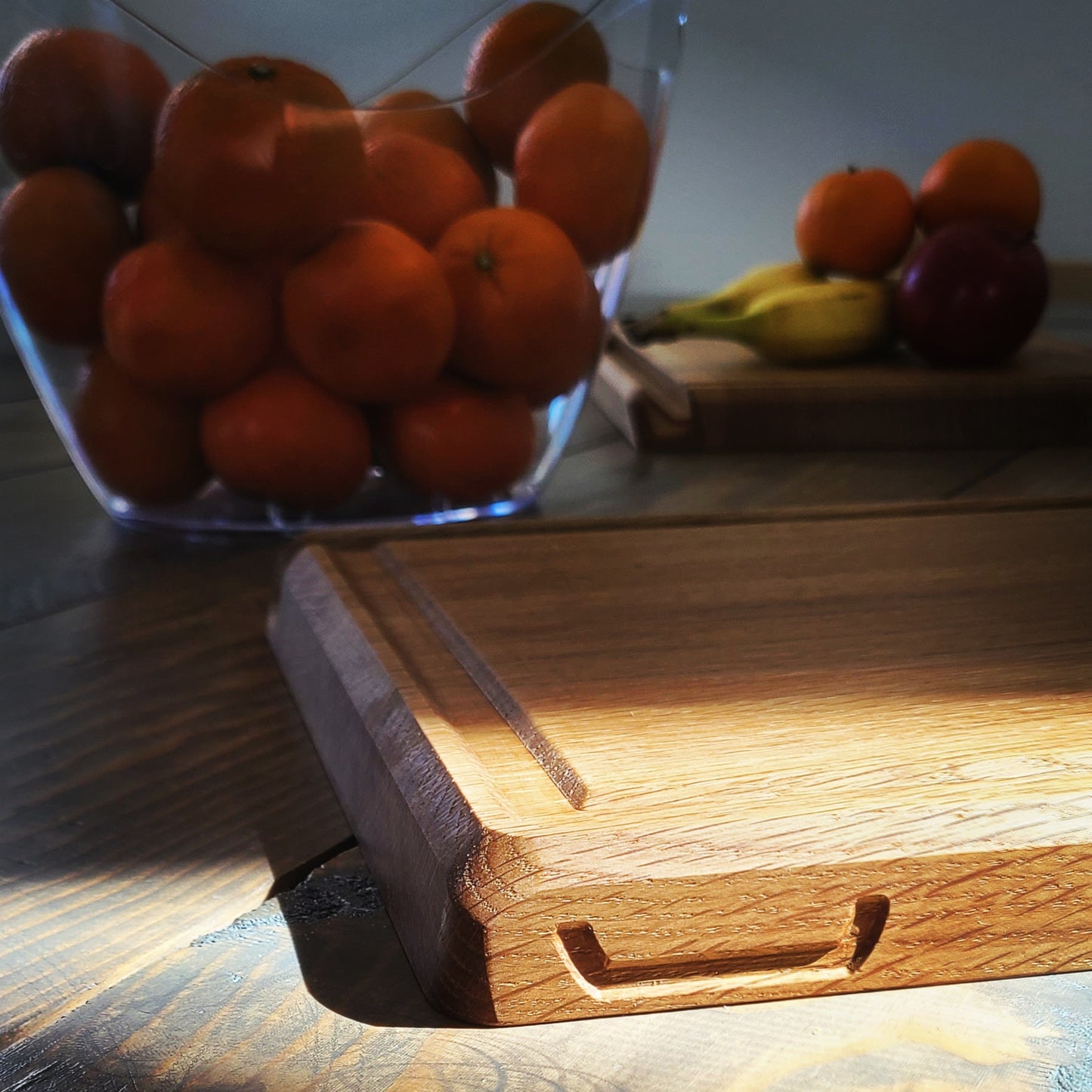 iPad Breakfast News Reader - Professional Grade Cutting Board - Solid Oak
