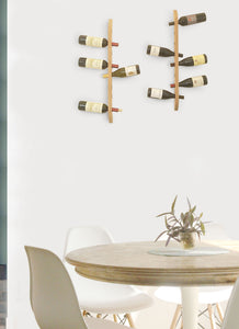 wall mounted wine rack wood table