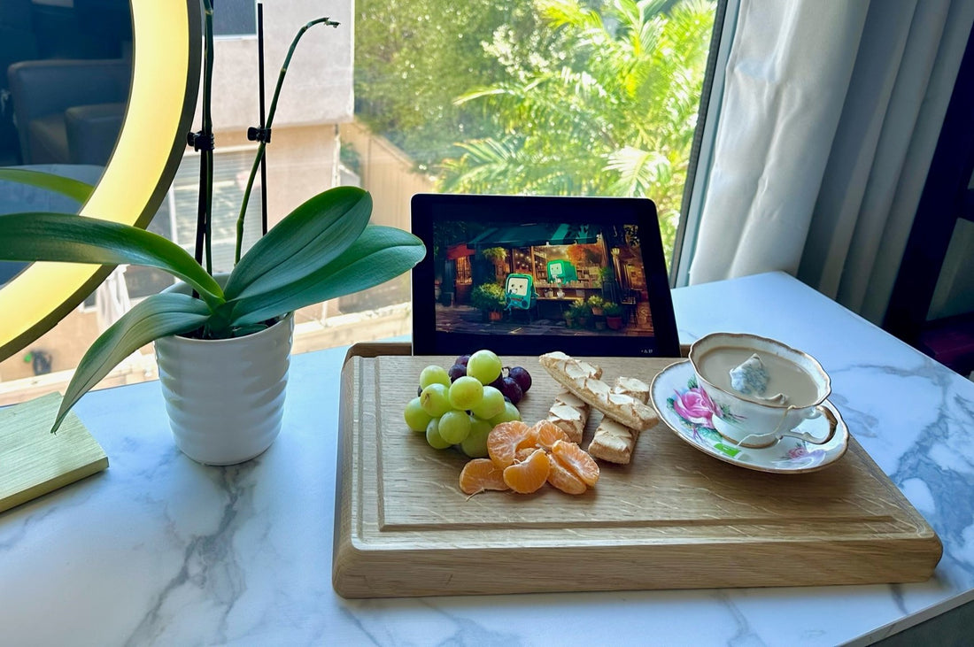 New Cutting Board with Tablet Groove Available!